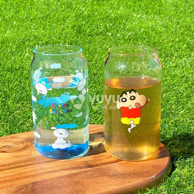 Crayon Shin-chan Glass Cup 2P set - Shin chan and Shiro