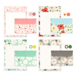 Flower Letter Papers & Envelopes Set