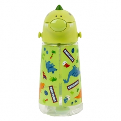 Dinosaurus Die Cut Straw Bottle 420ml