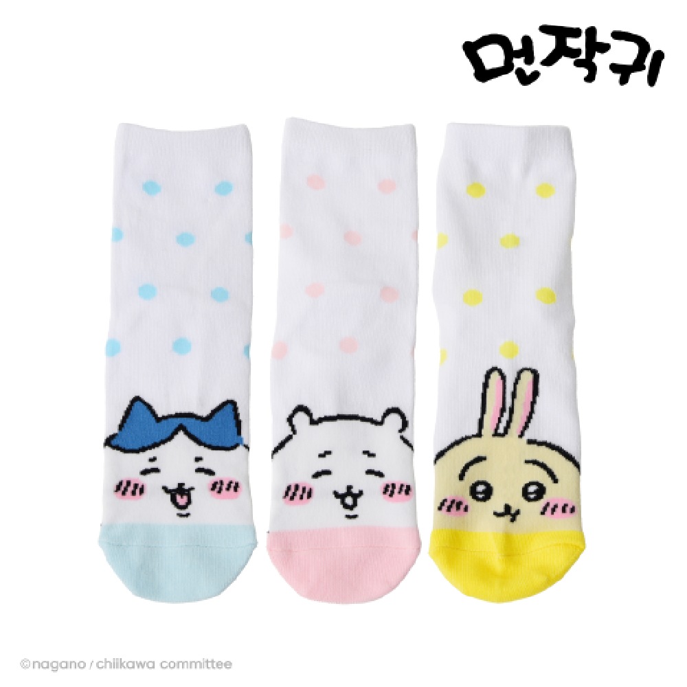 CHIIKAWA  Dot mid-neck socks