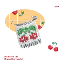 DIY Safety Pin Beaded Curtain Set, Random