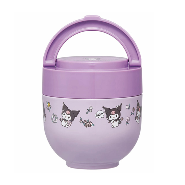 Kuromi Flower Retro Foldable Handle Type Insulation Lunch Box 540 ml