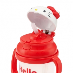 Hello Kitty Face a two-handed straw mug