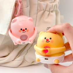 Finger heart bear keyring