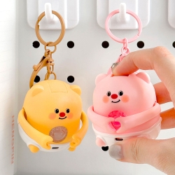 Finger heart bear keyring