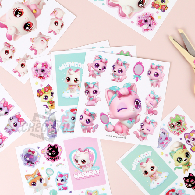 Wishcat Cutting Clear Ins Stickers , 30pcs