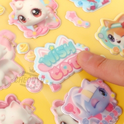 Wishcat Embo Stickers , 20pcs