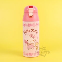 Sanrio Kuromi Flower Leath Stainless Thermos Bottle 360ml