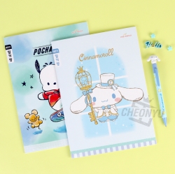 Sanrio Narrow-Ruled Diary, Sets of 5pcs