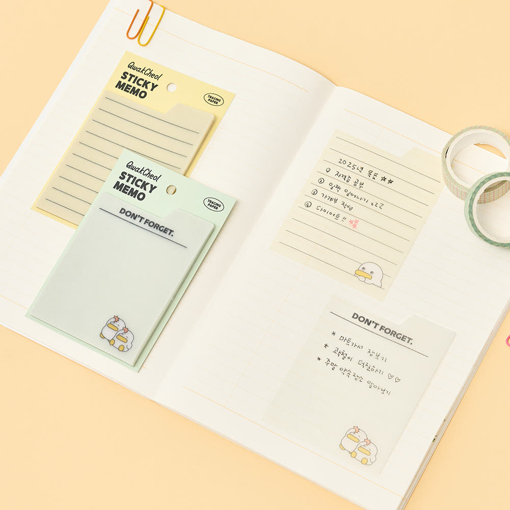 Qwak Cheol Tracing Paper Sticky Notes