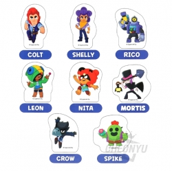 Brawl Stars Random Collection Erasers, Sets of 20pcs