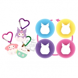Sanrio Carabiner Round & Cute Lighting Figure Keyring