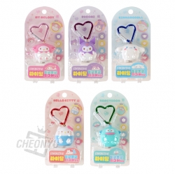 Sanrio Carabiner Round & Cute Lighting Figure Keyring