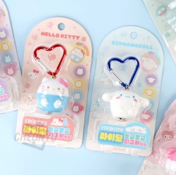 Sanrio Carabiner Round & Cute Lighting Figure Keyring