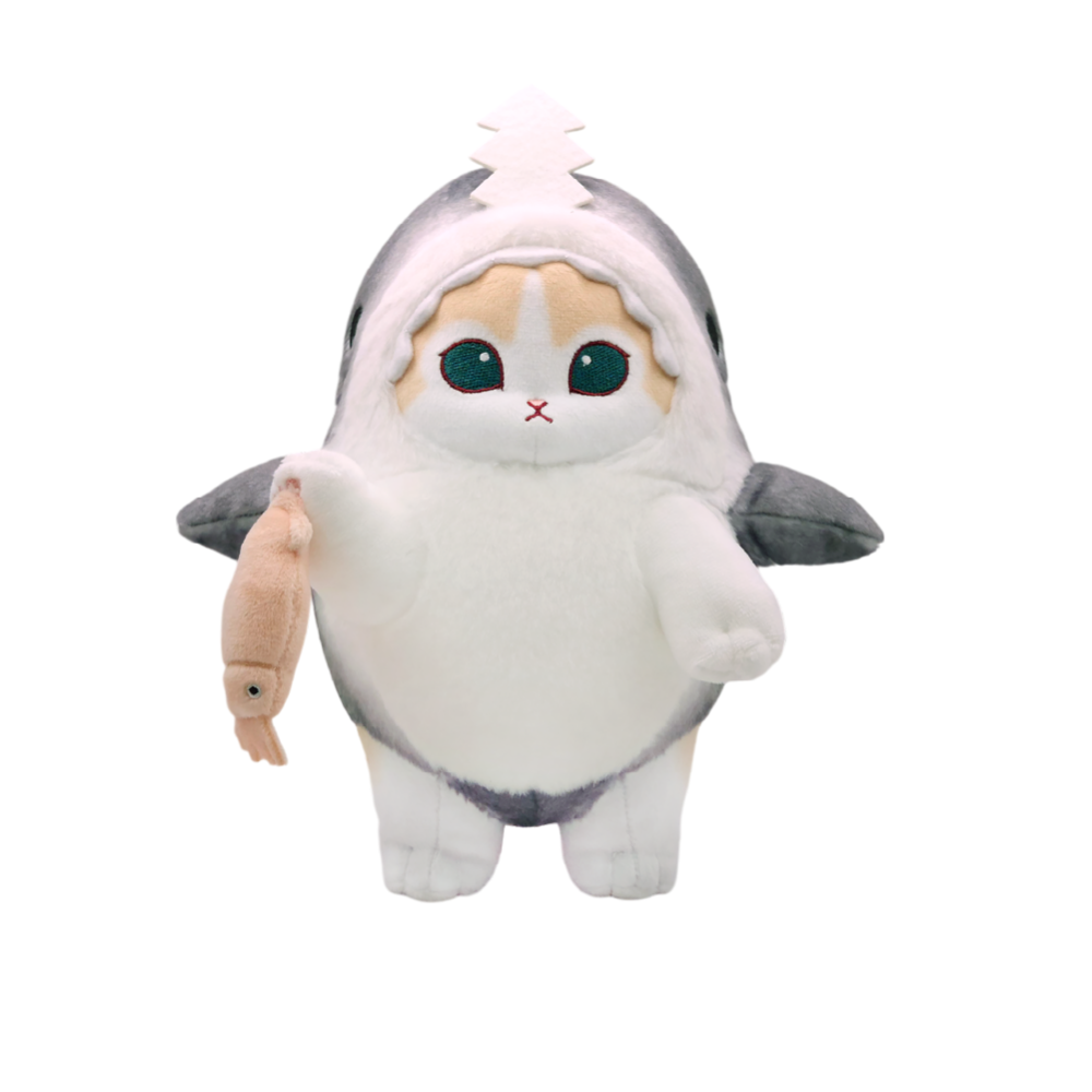 MofuSand Cream Cat Shark Costume (25cm) Plush