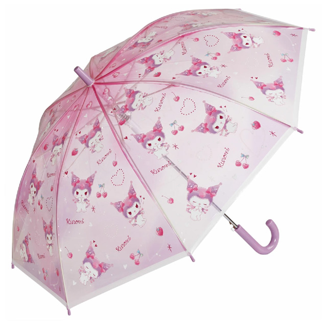 쿠로미 러브러브 아동용 투명 자동우산 55cm