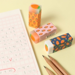 Carrot friends, center eraser, Set of 12pcs