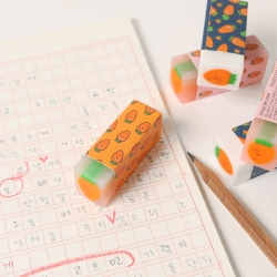 Carrot friends, center eraser, Set of 12pcs