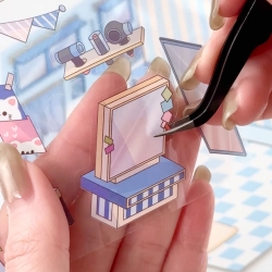 3D My Shop Deco Sticker, 20pcs