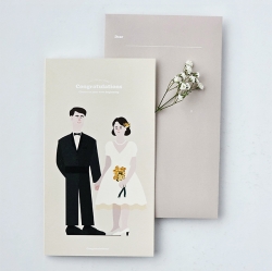 Thank You Card - Groom and Bride