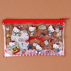 Hello Kitty Clear Pouch Wide