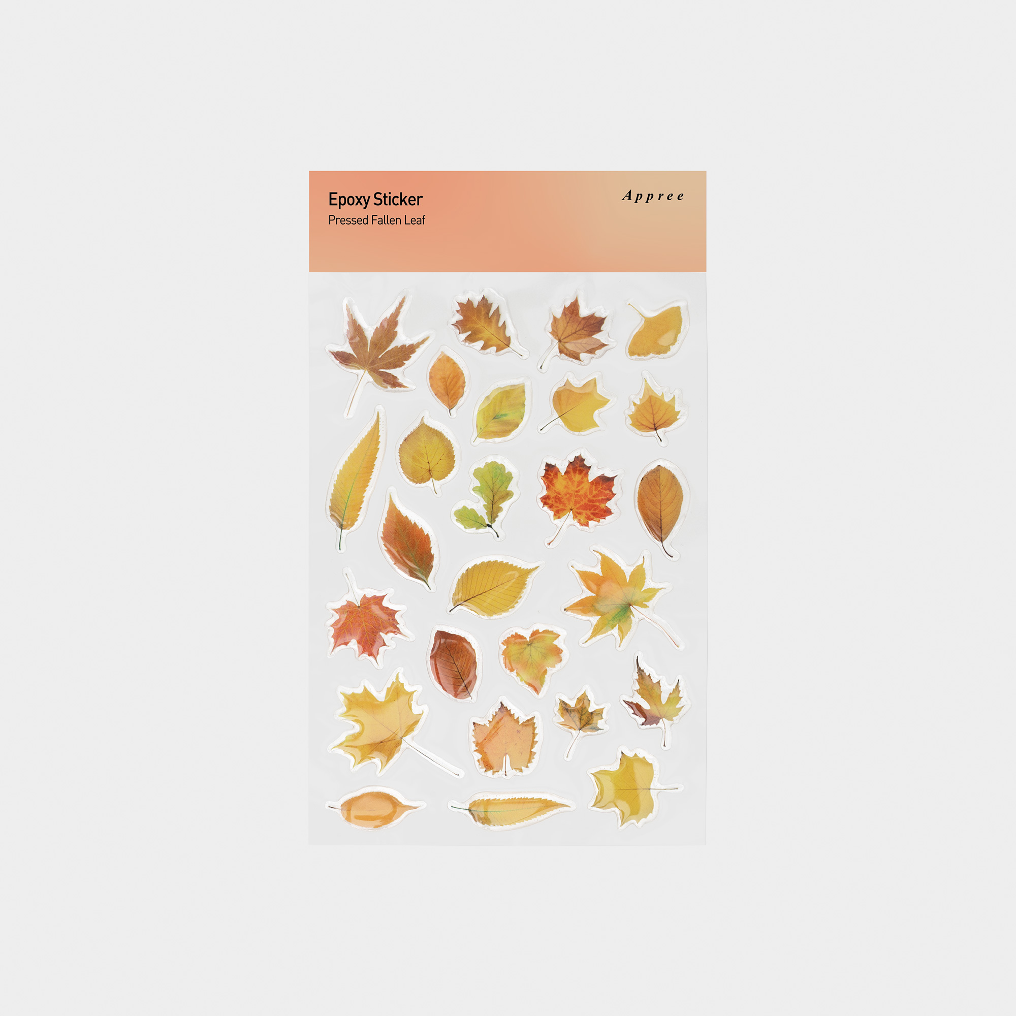 Epoxy Sticker_Pressed Fallen Leaf