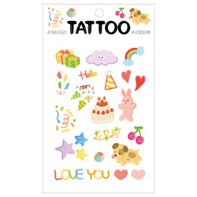 Tiny Tattoo Sticker –Love Day