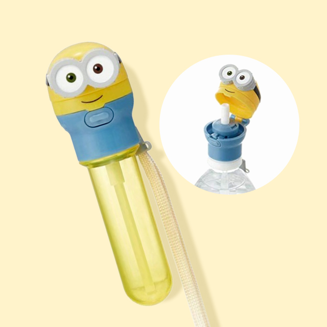 Minions Character Straw Cap & Portable Case