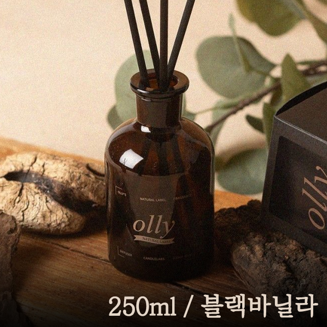올리 내추럴 라벨 디퓨저 세트 250ml_블랙바닐라