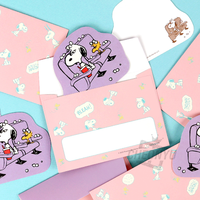 PEANUTS SNOOPY Die‑cut Mini Letter Set_Violet