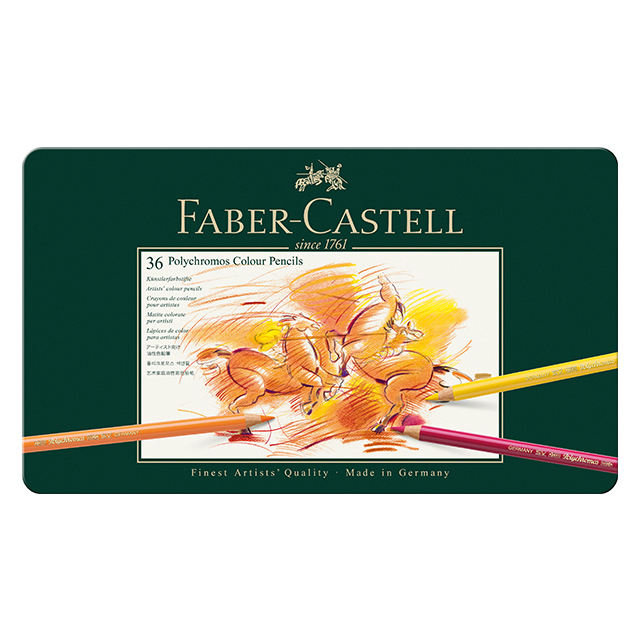 Faber-Castell Polychromos Artists' Colour Pencils 36 Colors_Tin Case