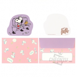 PEANUTS SNOOPY Die‑cut Mini Letter Set_Violet