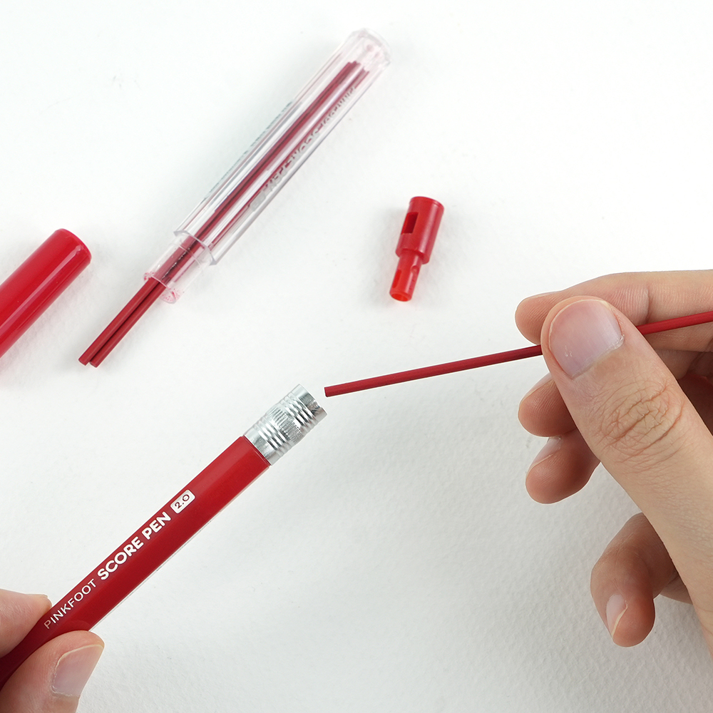 Knock-Type Red Grading Pen Refills, sets of 20pcs 