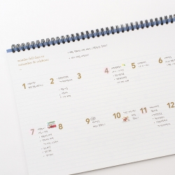 2nd planner A4 wide monthly 2026