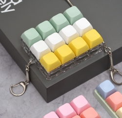 Emotional Pastel Keycap Keyring Keyholder Keychain Stress Relief Click Keyboard