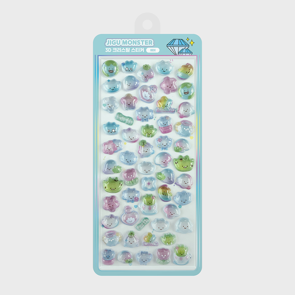3D크리스탈 스티커 지구몬스터 시리즈 4종