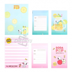 PEANUTS SNOOPY SODA POP Letter Set