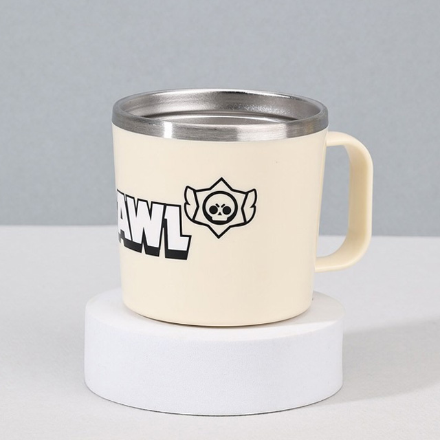 Brawl Stars Color Feeding Bottle Cleaner Stainless Steel Cup 260ml (Cream)