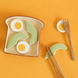 Avo & Egg Bowl Cutlery Stand Set