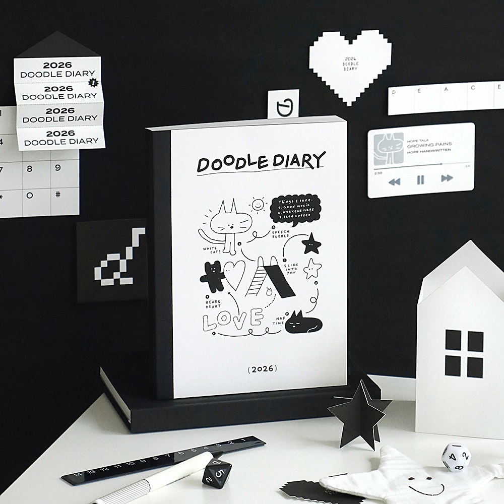 2026 두들 다이어리 위클리 플래너 (3포켓 미니파일 포함)