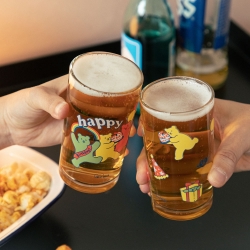 Happy Birthday Jelly Bear Glass Cup 2P Set