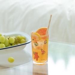 Happy Birthday Jelly Bear Glass Cup 2P Set