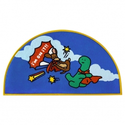 Joguman Studio Superman Half-Moon Bath Mat