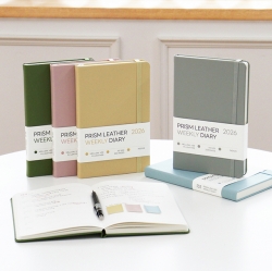 2026 PRISM LEATHER A5 WEEKLY DIARY