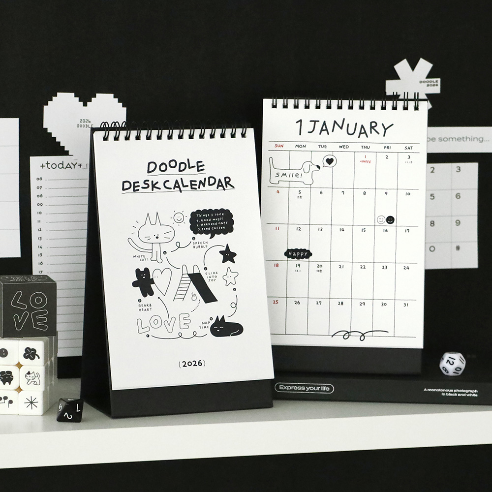 2026 두들 탁상달력 데스크 캘린더