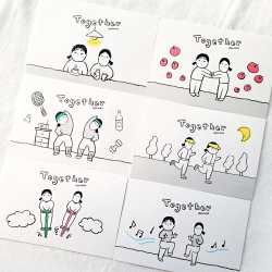Dalpaper Together Postcard, 6 Types