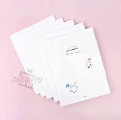 Long-tailed tit Simple  Notebook, 5ea