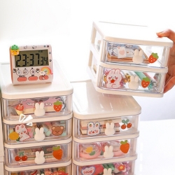 Rabbit desk organizer mini drawer 2 compartments