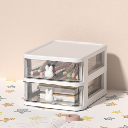 Rabbit desk organizer mini drawer 2 compartments