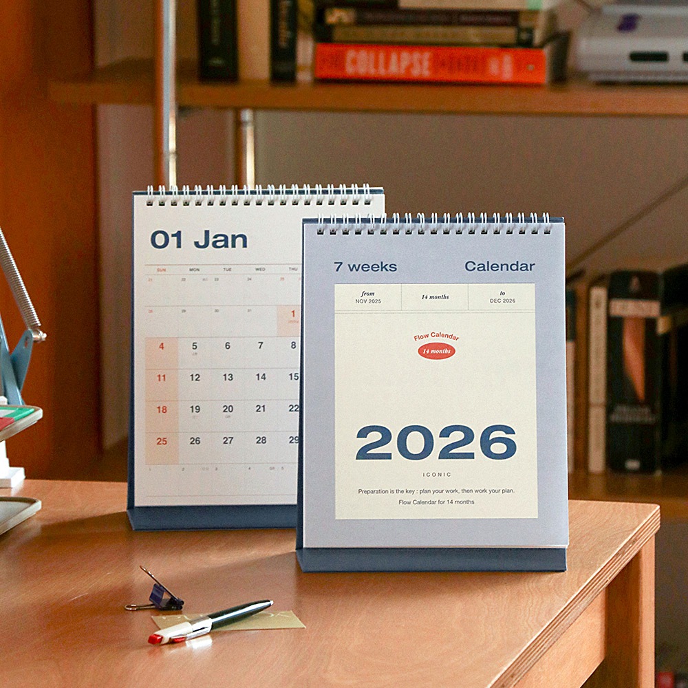 2026 플로우 데스크 캘린더 탁상 달력
